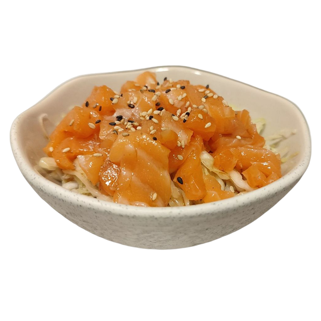 Ensalada de col y salmón